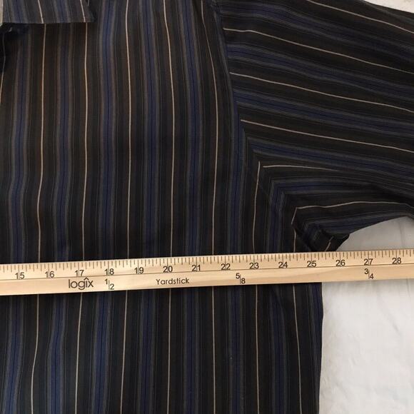 Tailorbyrd Men's Long Sleeve Button Up Striped Shirt Multi Color Size XXL - Picture 4 of 8